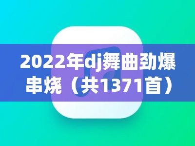 2022年dj舞曲劲爆串烧（共1371首）-免费音乐网