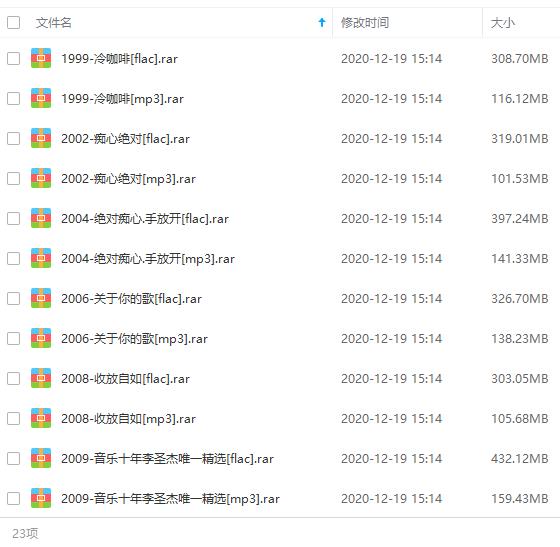 《李圣杰》1999-2018年10张专辑歌曲合集-免费音乐网