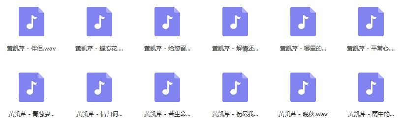 《黄凯芹》精选12首无损歌曲-免费音乐网