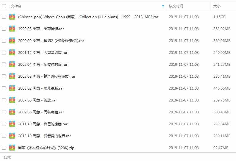 《周蕙》1999-2019年11张专辑歌曲合集-免费音乐网
