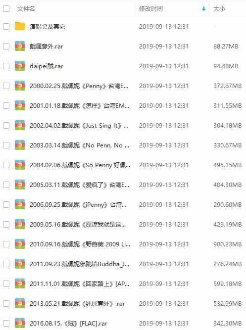 《戴佩妮》15张专辑无损格式歌曲合集-免费音乐网