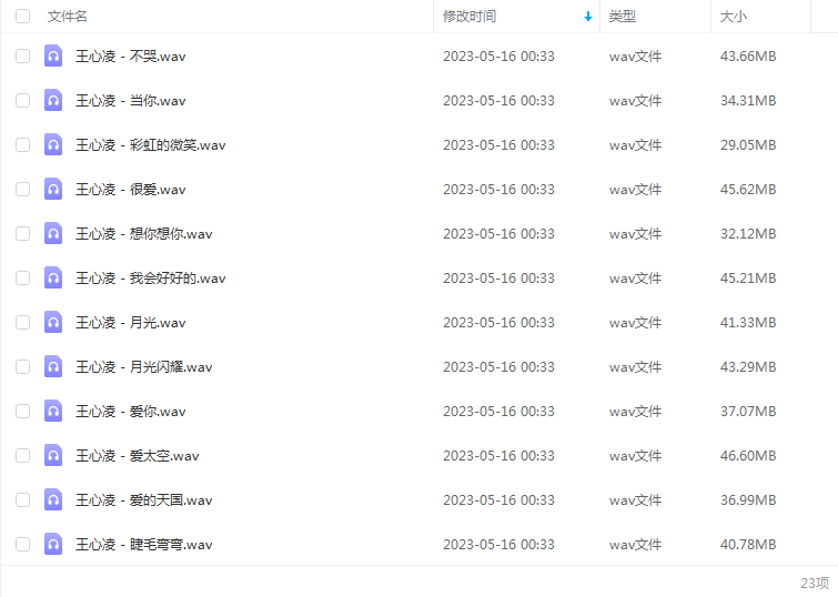 《王心凌》23首精品无损音质歌曲-免费音乐网